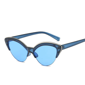 Butterfly Cat Brand Designer Blue Fashion Sun Glasses