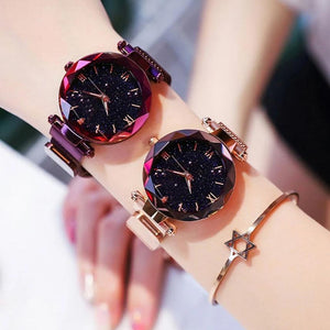 Magnetic Starry Sky Clock Quartz Wristwatches