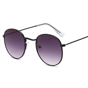 Classic Small Frame Round Alloy Mirror Sunglasses